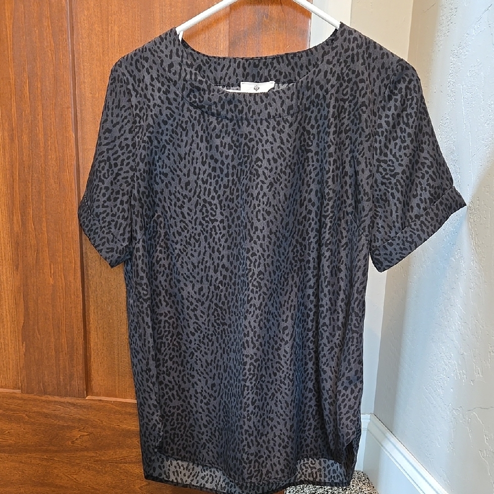 Stylish Black Leopard Print Women's Top
